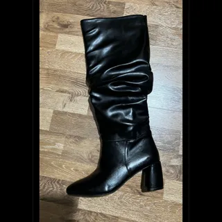 بوت بلند چرم مشکی