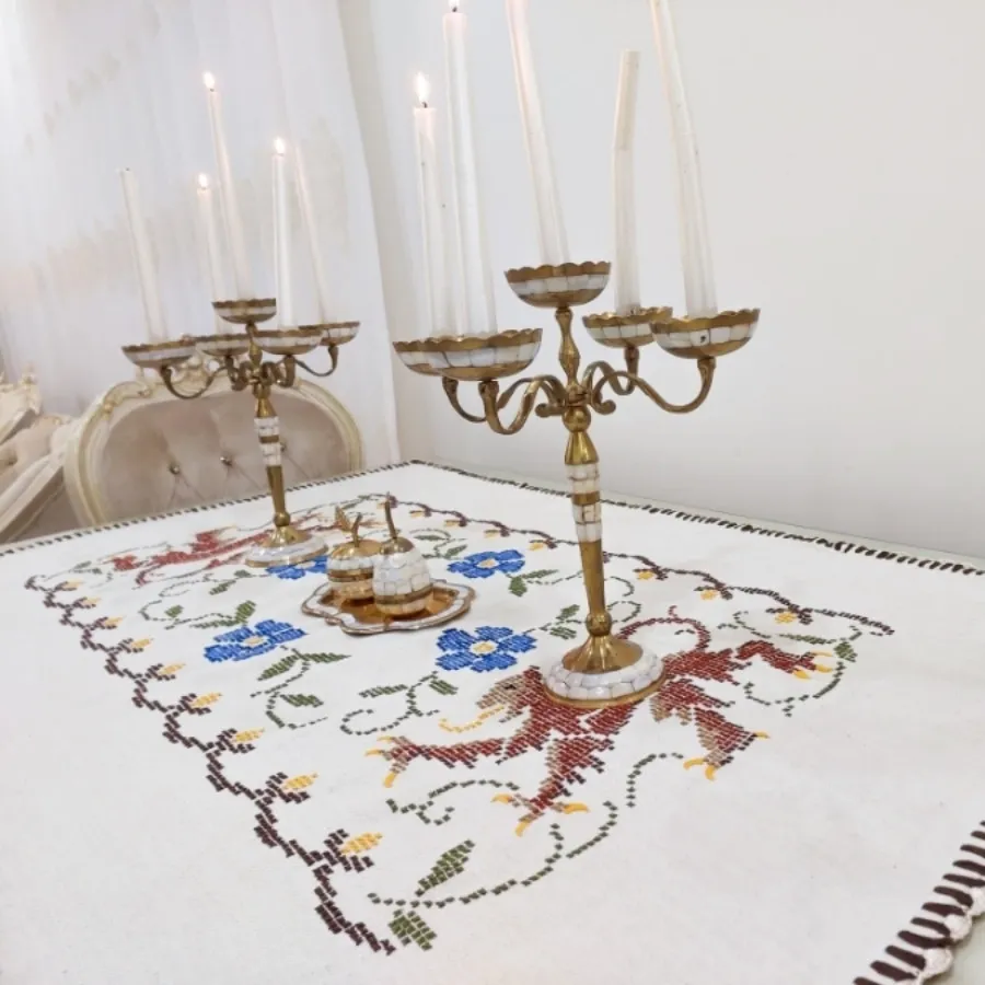 رومیزی 6 نفره شماره دوزی