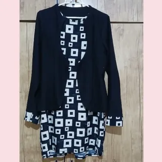 تونیک سورمه ای طرح دار