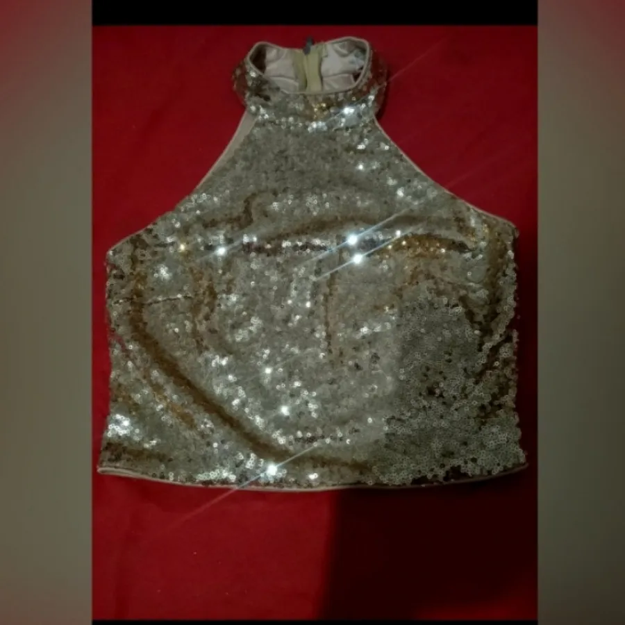 کراپ تاپ مجلسی طلایی