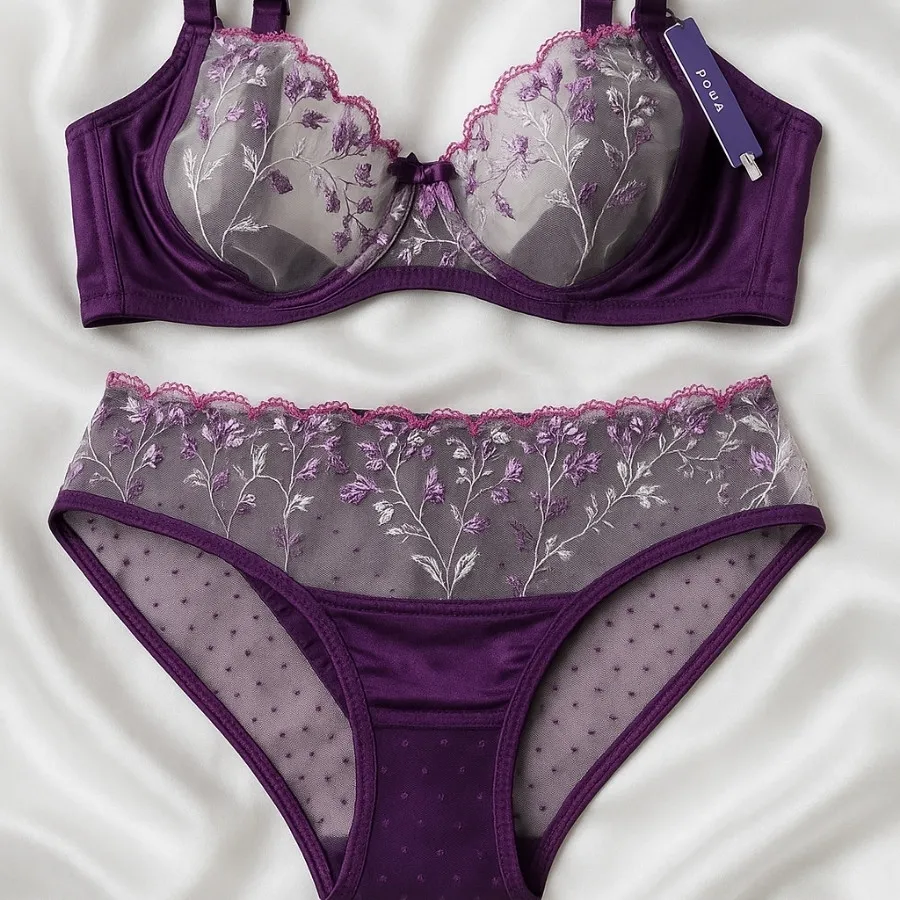 ست شورت و سوتین بنفش ??