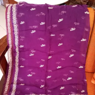 شال هندی بنفش مجلسی