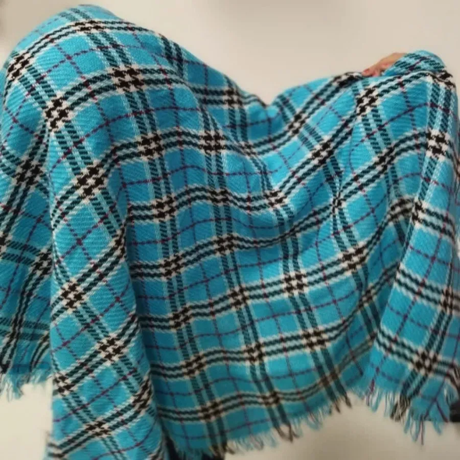 روسری نخ بافت آبی