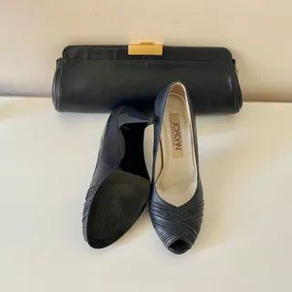 کفش و کیف مجلسی سرمه ای