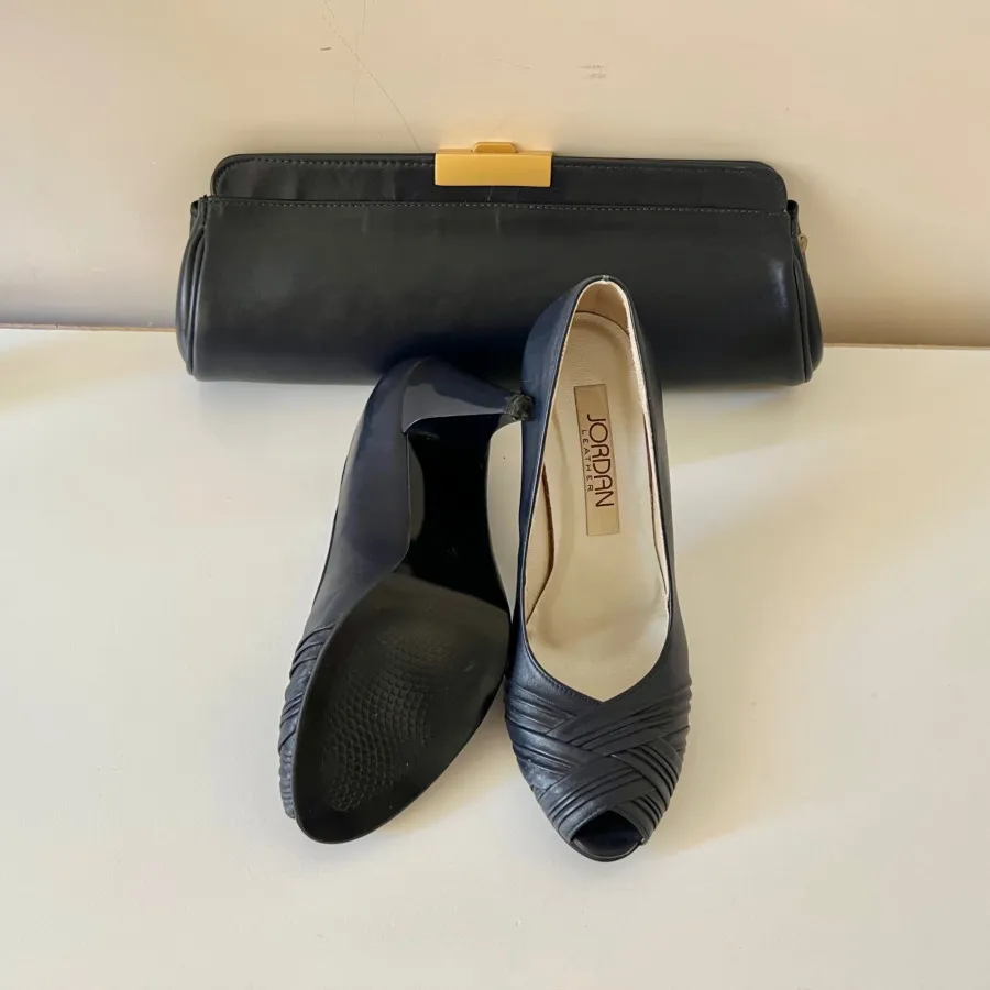 کفش و کیف مجلسی سرمه ای