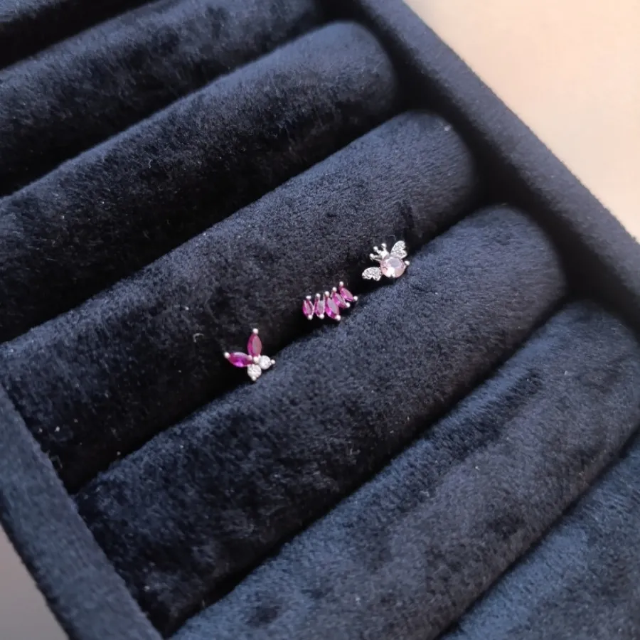 پیرسینگ جواهری صورتی