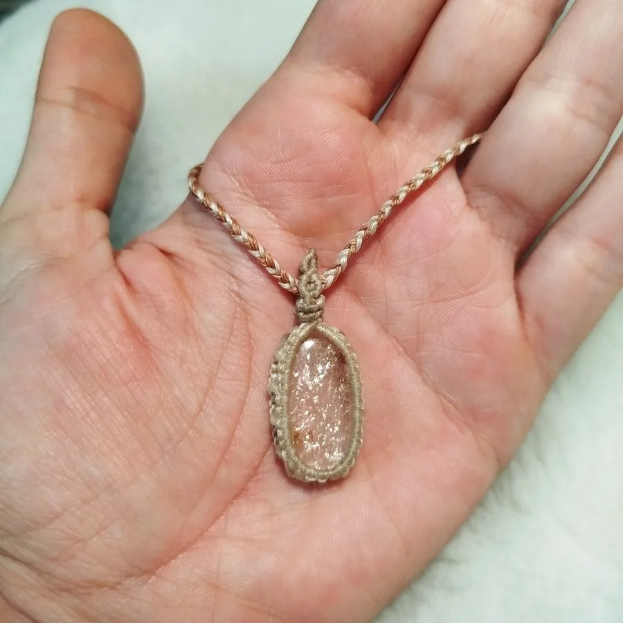 گردنبند سنگ دُر مویی طلای