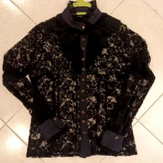 شومیز گیپور یقه حلزونی