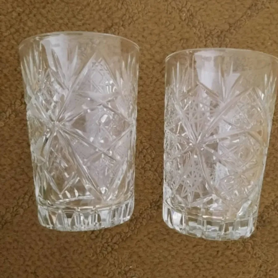 2 لیوان کریستال