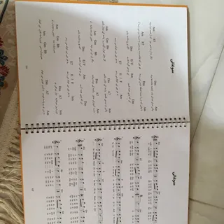 کتاب نوت ترانه های آفتاب