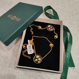 نیم ست گردنبند و دستبند