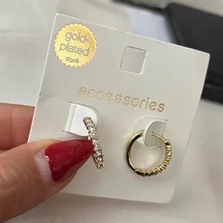 گوشواره نگینی طلایی