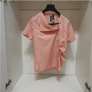 شومیز حریر دکمه زیاد خارج