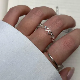 انگشتر طرح قلب نقره 925