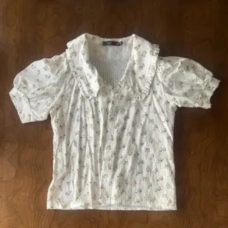 شومیز گلدار سفید