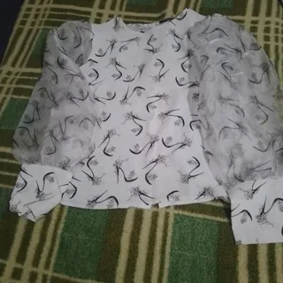 شومیز حریر آستین پفی