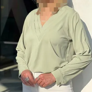 شومیز یقه هفت سبز