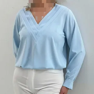 شومیز یقه هفت آبی