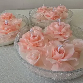 شمع گل دستساز آماده ارسال