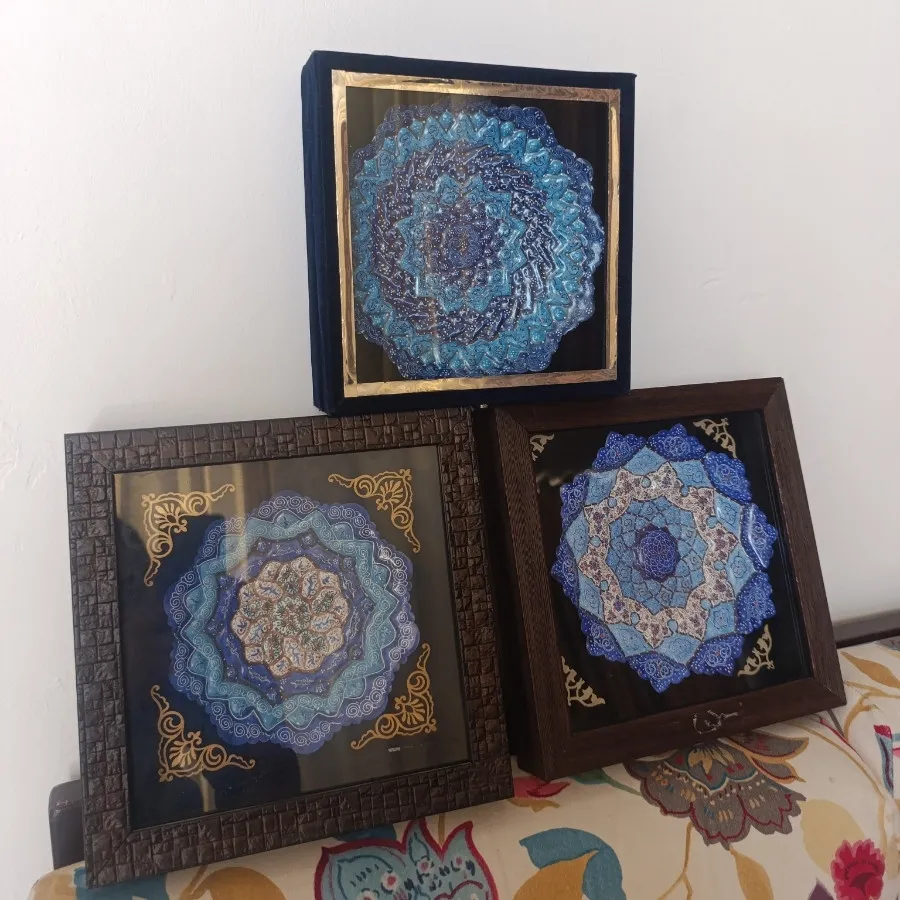 تابلو ظرف مسی میناکاری