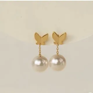 گوشواره پروانه و مروارید