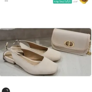 ست کیف و کفش کرم