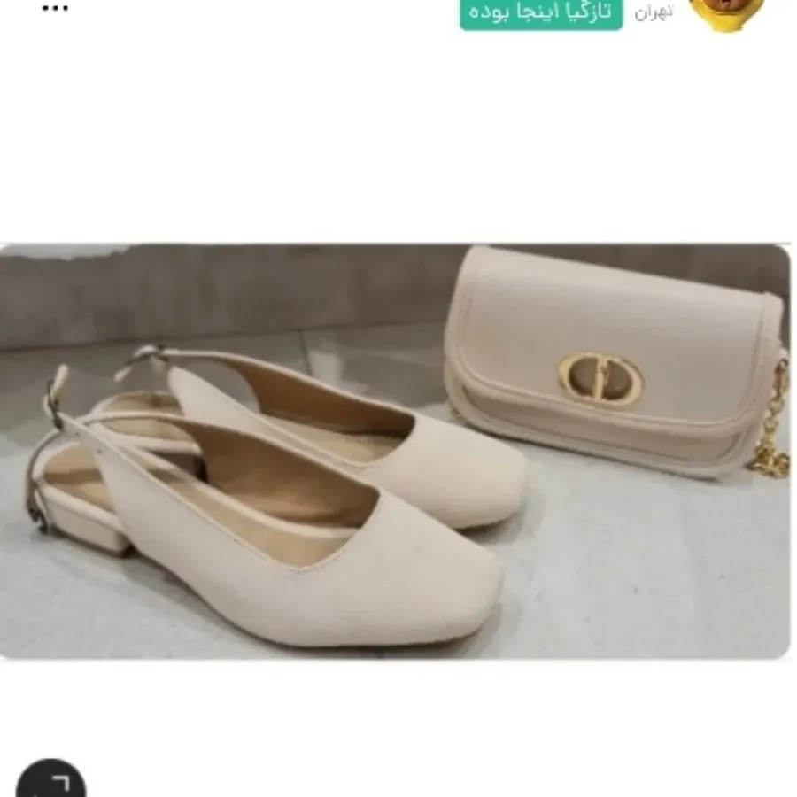 ست کیف و کفش کرم