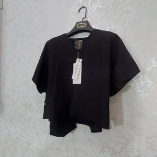 کراپ کتان مشکی