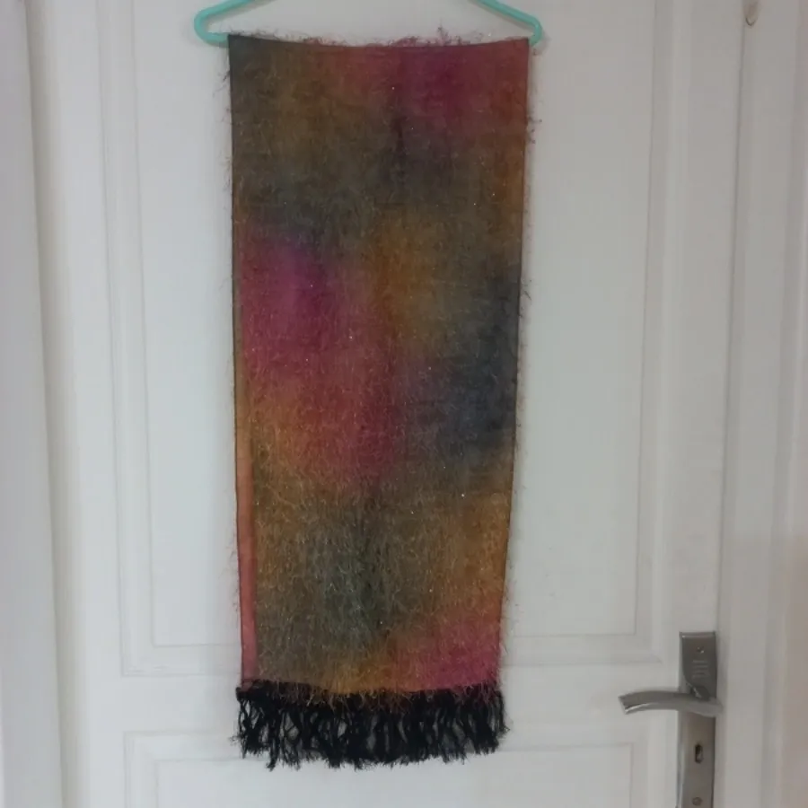 شال حریر مجلسی ریش ریش