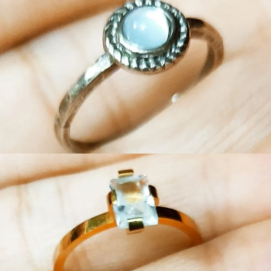 دوعدد انگشتر نگین دار