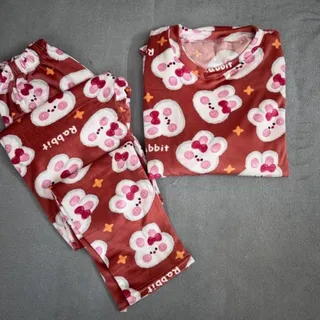 ست بلوز شلوار مخمل عروسکی