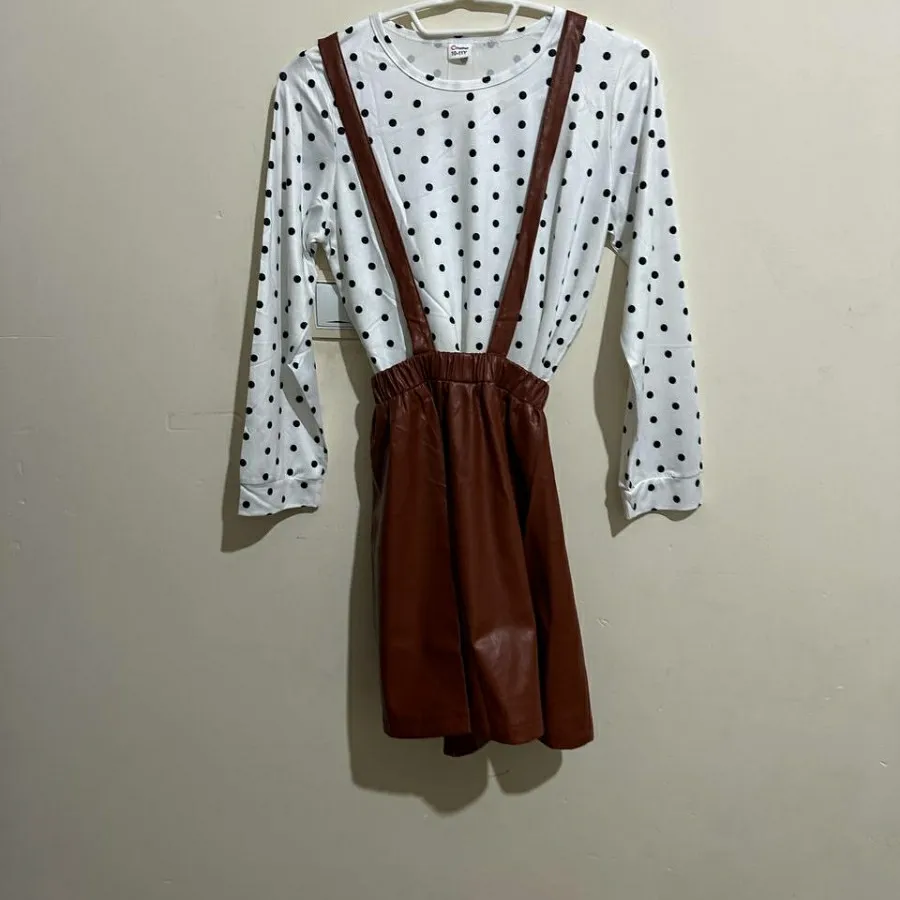 ست بلوز و دامن چرم