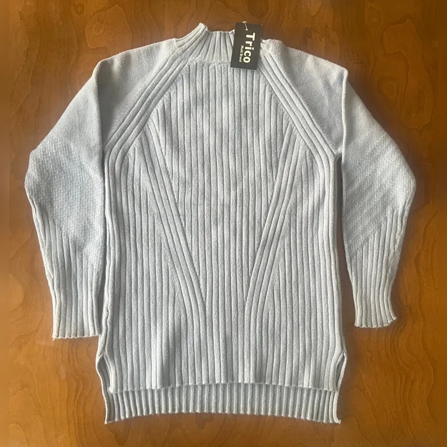 پلیور بافت آبی آسمانی