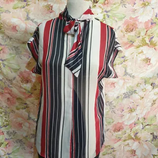 شومیز حریر راه راه