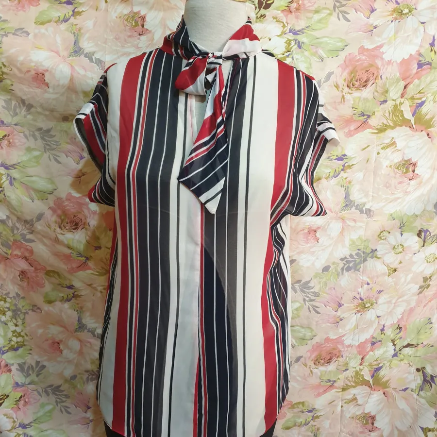 شومیز حریر راه راه