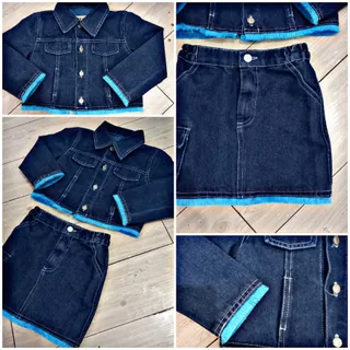 کت و دامن جین دخترانه نو