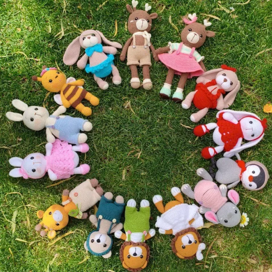 عروسک بافتنی با نی نی ?