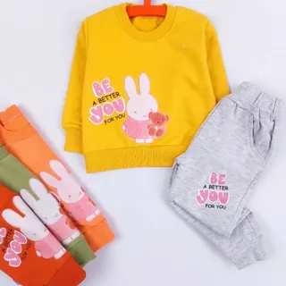 بلوز شلوار خرگوش چاپی be