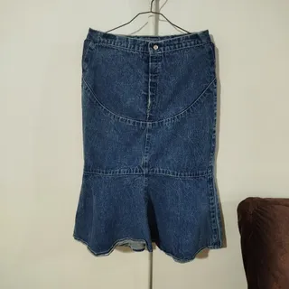 دامن هفت هشتی کلوش جین