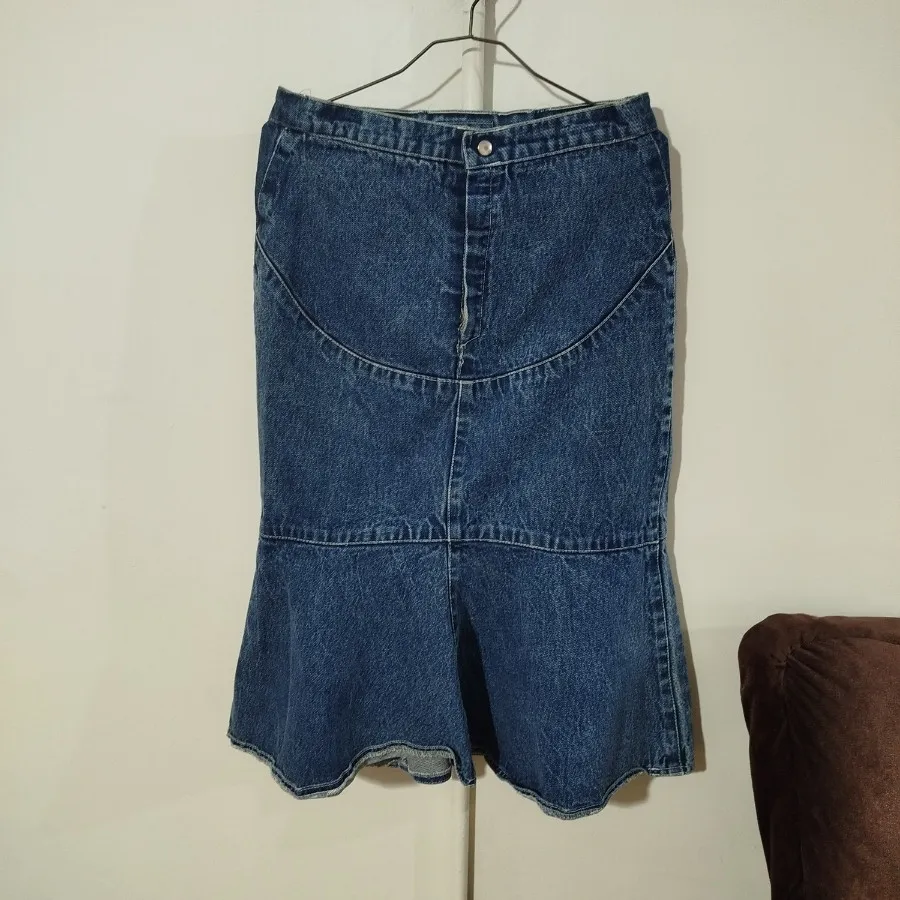 دامن هفت هشتی کلوش جین