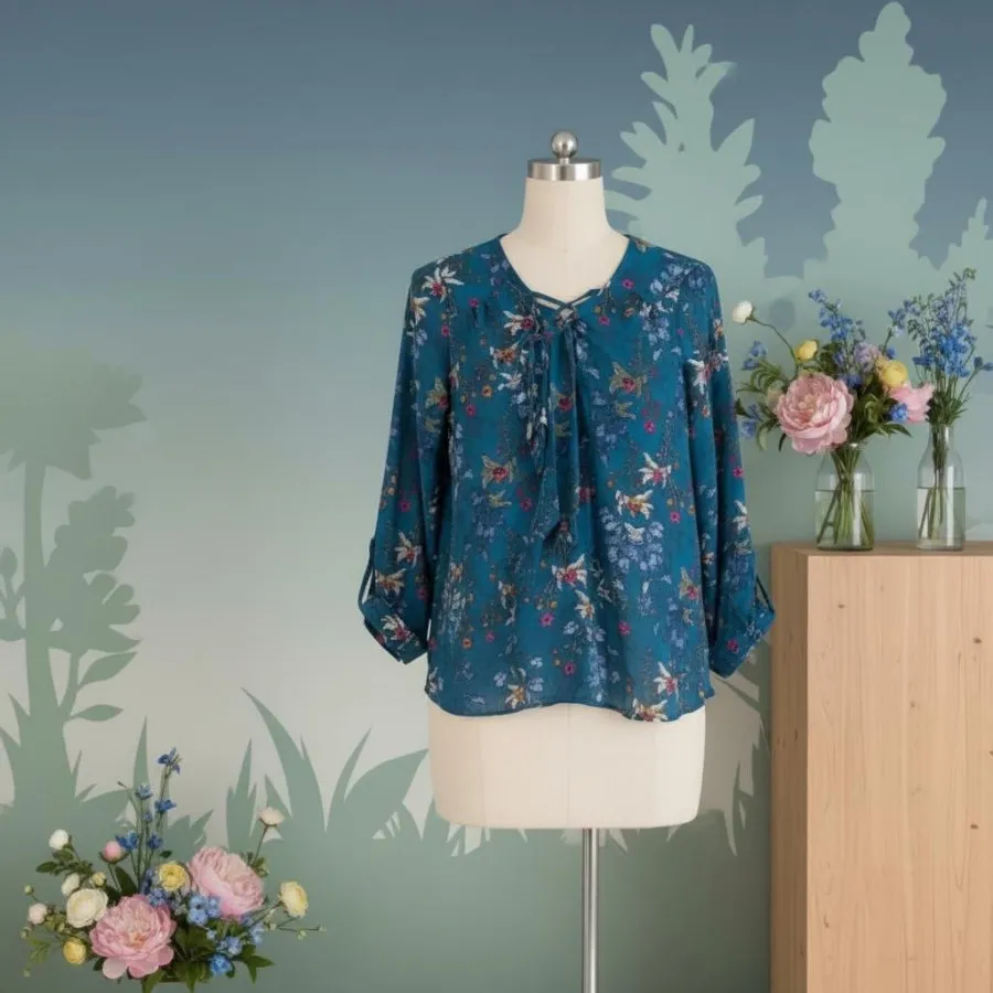 شومیز گلدار مجلسی