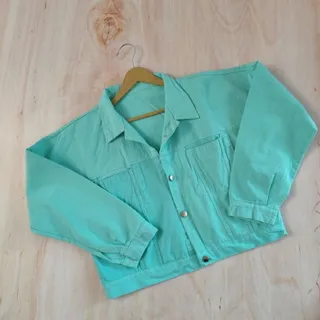 کراپ کت جیب دار