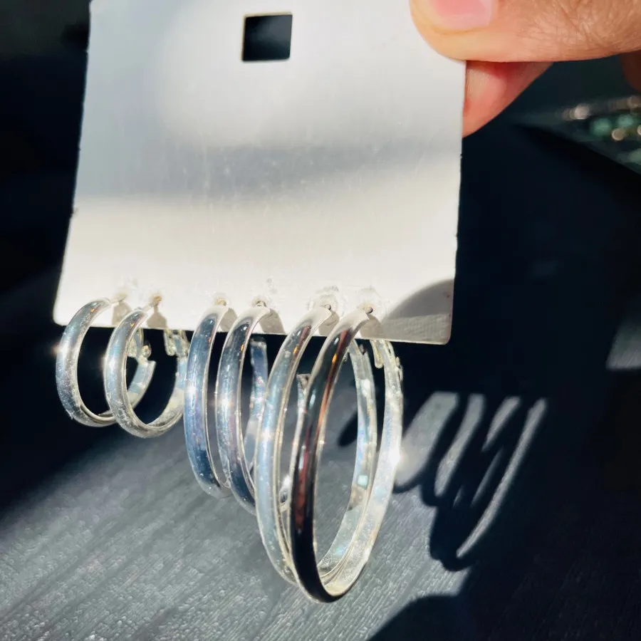 ست گوشواره نقرهای i am