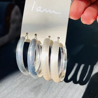 ست گوشواره نقرهای i am