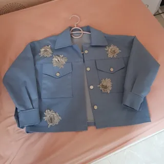 کت جین گلدوزی شده