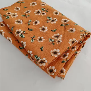 پارچه گلدارنارنجی باکیفیت