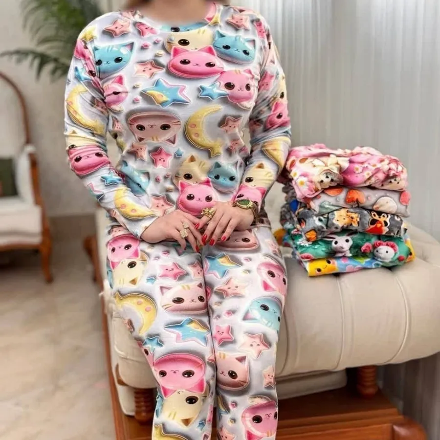 بلوز و شلوار مخمل سه بعدی