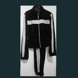 سوییشرت شلوار مخمل مشکی