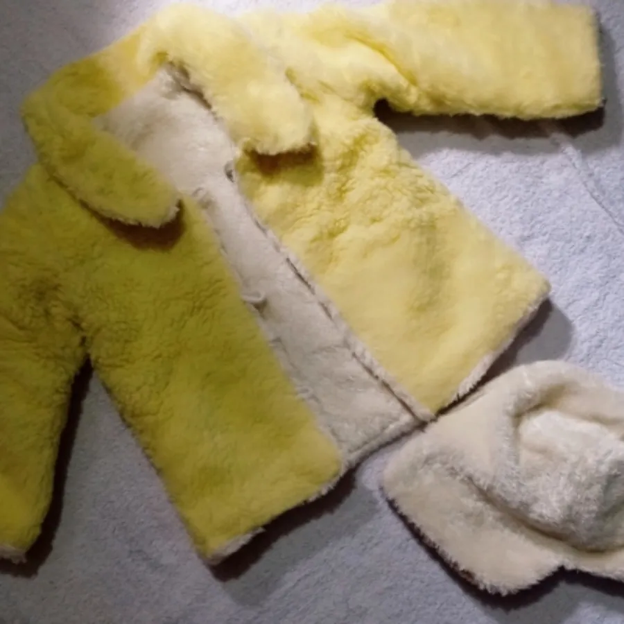 کاپشن کلاه خز تدی سفید