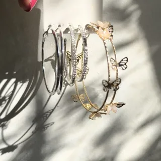 پک گوشواره پروانه نگینی